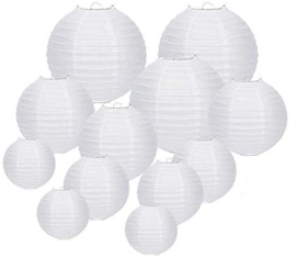 Lampion pakket 35 witte papieren lampionnen