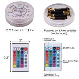 Led base RGB met afstandsbediening