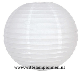 Lampion wit rijstpapier 20 cm