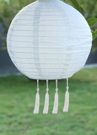 Lampion Ibiza stijl wit - 25 cm