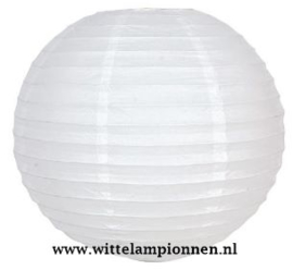 Lampion wit rijstpapier 50 cm