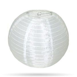 Witte nylon lampionnen 20 cm - 50 cm per stuk
