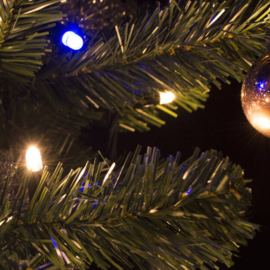 Kerstverlichting koppelbaar buiten met blauwe fonkel - 100 led lampjes