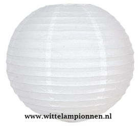 Witte lampionnen 45 cm