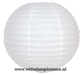 Lampion wit rijstpapier 45 cm