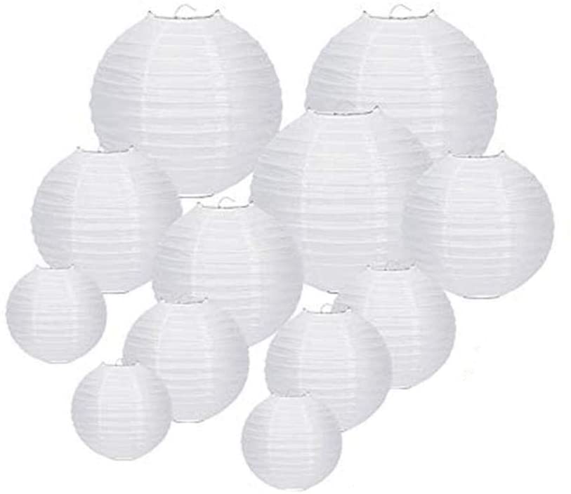 Lampion pakket 20 witte papieren lampionnen