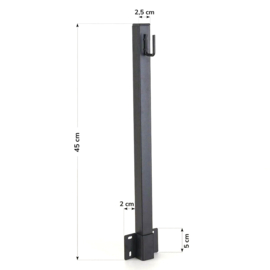 Prikkabel paal met schuttingbevestiging - 4 stuks