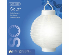 Solar lampion wit - 20 cm