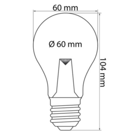 Grote led lamp gloeilamp model 2W dimbaar 2650K