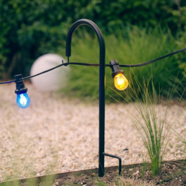 Metalen tuinpaal met ophanghaak 62 cm - set a 5 stuks