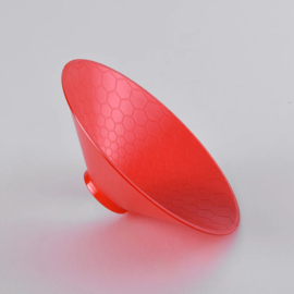 Kunststof lampenkapje rond - rood