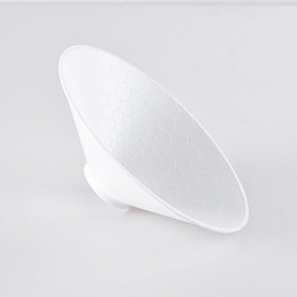 Kunststof lampenkapje rond - wit