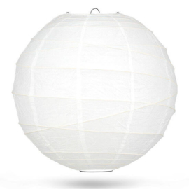 Ronde lampion bamboe gedraaide ribben 50 cm