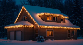 36 meter ijspegel kerstverlichting warm wit met 1368 lampjes