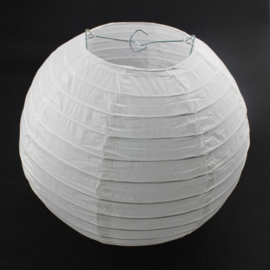 Lampion wit rijstpapier 25 cm