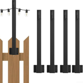 Prikkabel paal voor op schutting