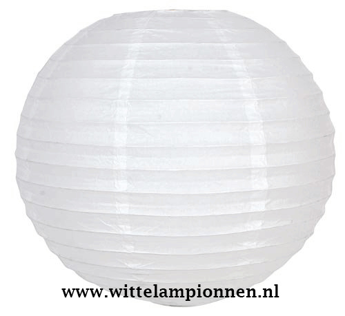 Romantiek tot nu moeilijk Lampion wit rijstpapier 40 cm | Wittelampionnen
