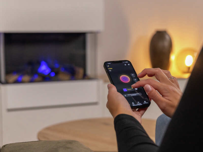 Dimplex 3 Step Multi LED mit Holzdeko - Wasserdampf Elektrokamin