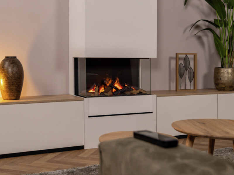 Dimplex 3 Step Multi LED mit Holzdeko - Wasserdampf Elektrokamin