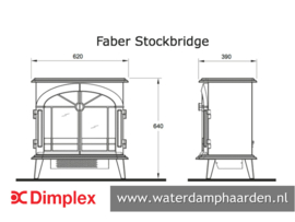 Dimplex Stockbridge - Vrijstaande waterdamp haard