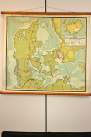 Kaart van Denemarken en IJsland