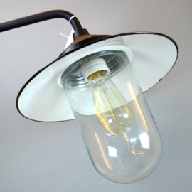sloveense wandlamp, emaille en glas