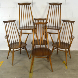 ercol tafel met 6 stoelen