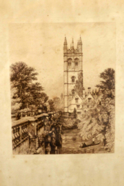 litho kerk bij de rivier