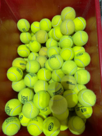 100 balles de tennis usagées