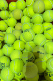 100 balles de tennis usagées