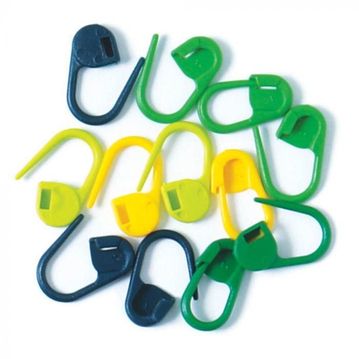 Knitpro hersluitbare stekenmarkeerders groen/geel/blauw