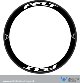 Felt velg stickers 2, 8 stuks