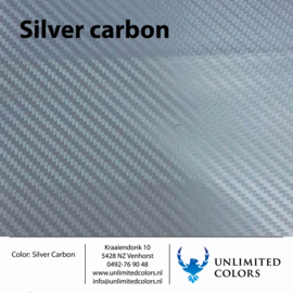 Kleurenstaal  Zilver carbon mat