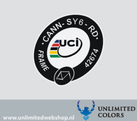 UCI sticker Cannondale system six CANN-SY6-RD