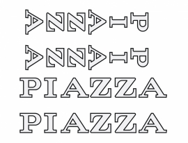 Piazza stickers outline