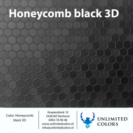 Kleurenstaal  Honingraad zwart (3D) mat