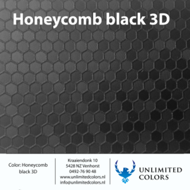 Color swatch  Honeycomb black 3D matt