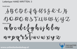 Lettertype handwritten 3