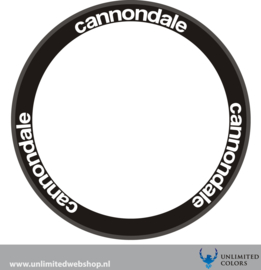 Cannondale  velg stickers nieuw logo, 6 stuks