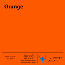 Kleurenstaal  Oranje RAL 2004 mat