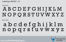 Lettertype basic 10