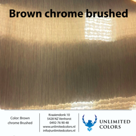 Kleurenstaal Bruin chrome brushed glans