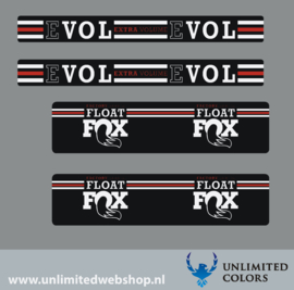 Fox Float demper stickers