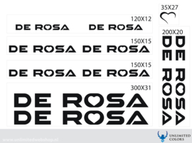 De Rosa stickers nieuw lettertype