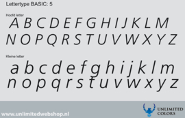 Lettertype basic 5