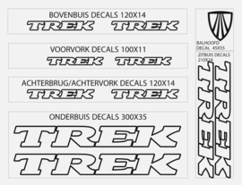 Trek stickers oud font outline