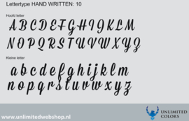 Lettertype handwritten 10