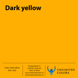 Kleurenstaal  Donker geel RAL 1033 mat