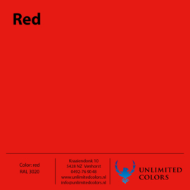 Color swatch Red RAL 3020 matt