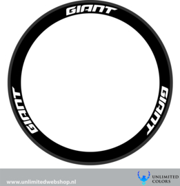 Giant nieuw logo  velg stickers, 6 stuks